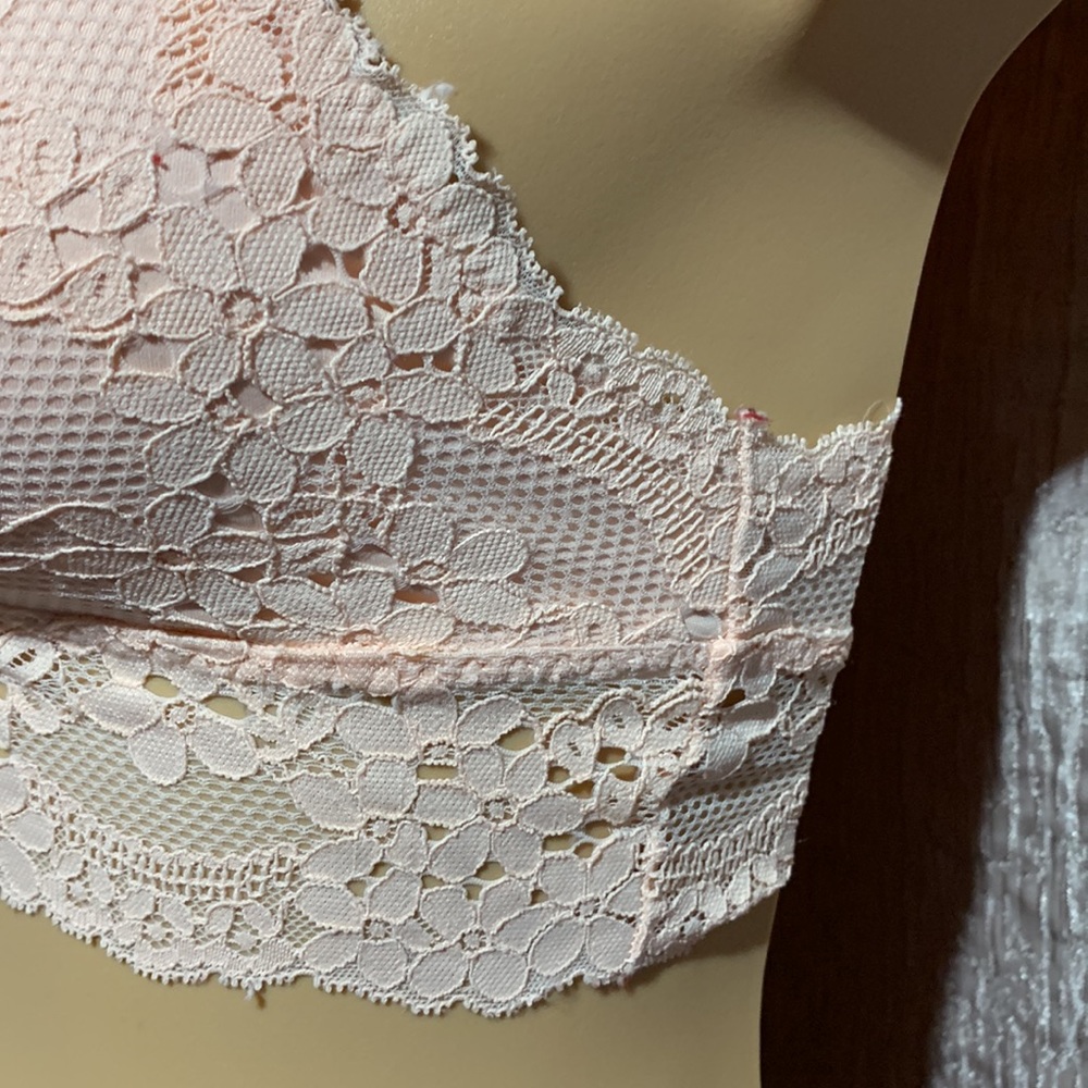 Forever21 Lace Bralette Bra Peach M - Picture 7 of 15